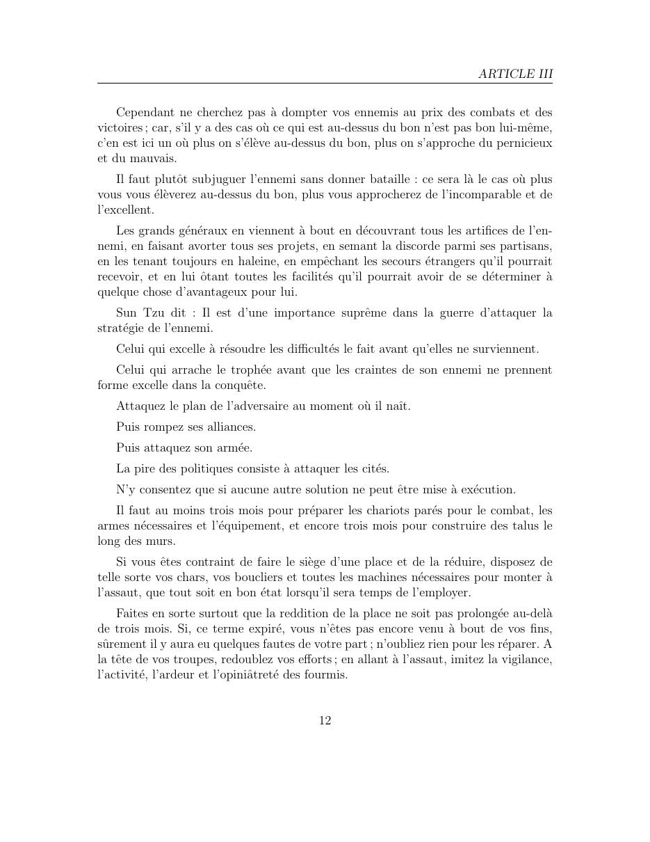 L’Art de la Guerre de Sun Tzu — page 13