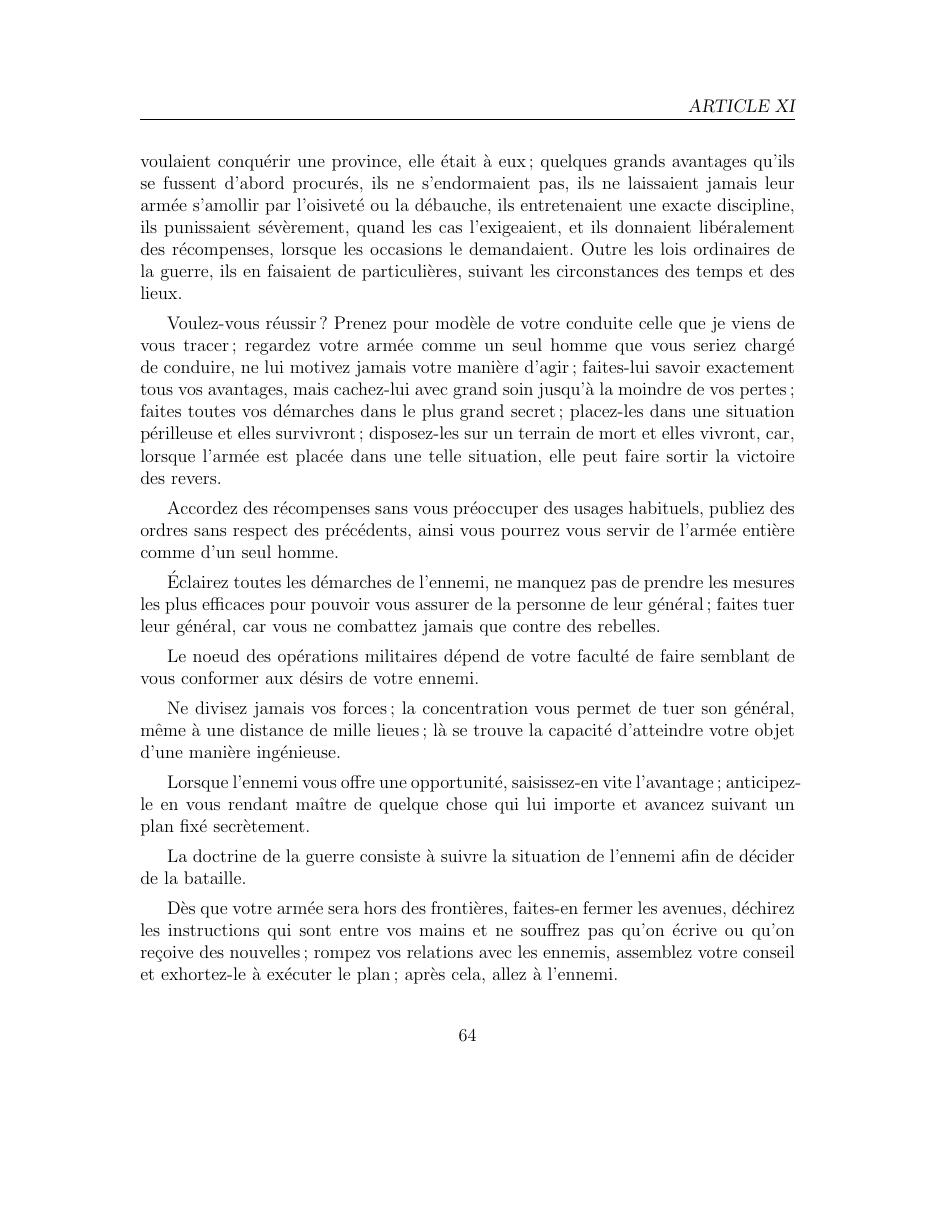 L’Art de la Guerre de Sun Tzu — page 65